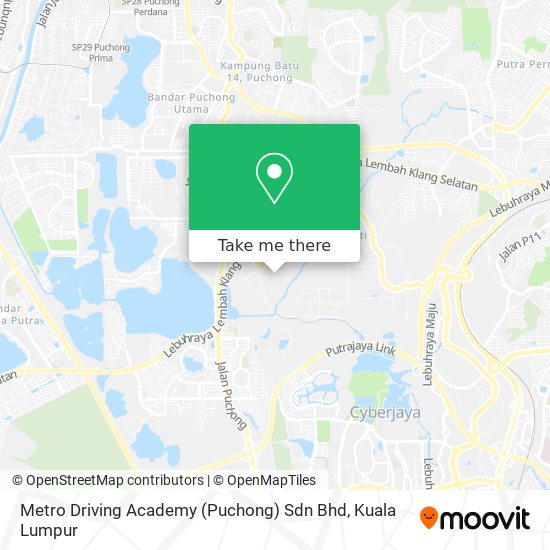 Peta Metro Driving Academy (Puchong) Sdn Bhd