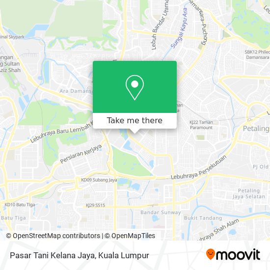 Peta Pasar Tani Kelana Jaya