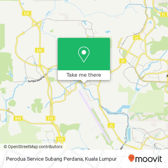 Peta Perodua Service Subang Perdana