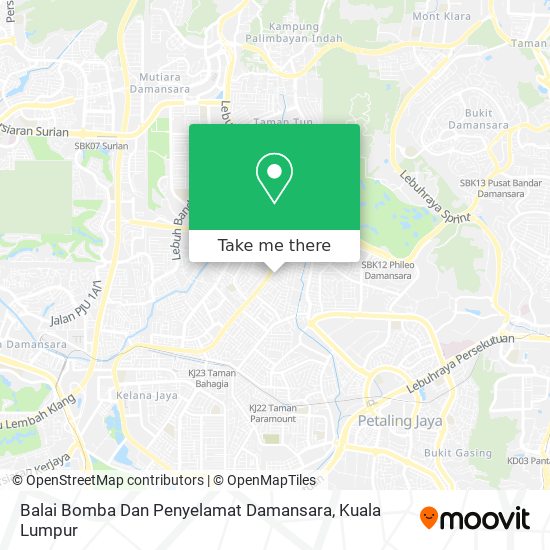 Peta Balai Bomba Dan Penyelamat Damansara