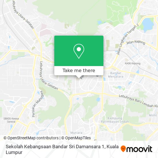 Sekolah Kebangsaan Bandar Sri Damansara 1 map