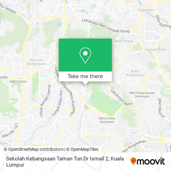 Sekolah Kebangsaan Taman Tun Dr Ismail 2 map