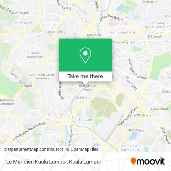 Peta Le Méridien Kuala Lumpur
