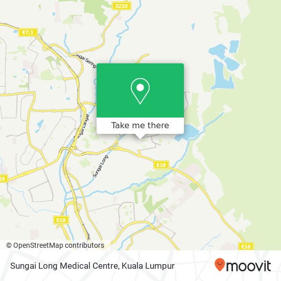 Peta Sungai Long Medical Centre