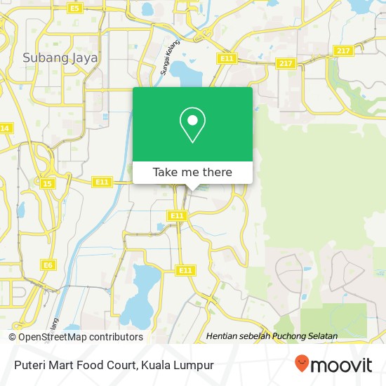 Puteri Mart Food Court map