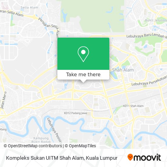 Kompleks Sukan UITM Shah Alam map