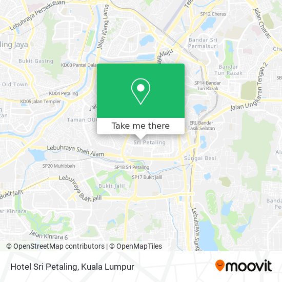 Hotel Sri Petaling map