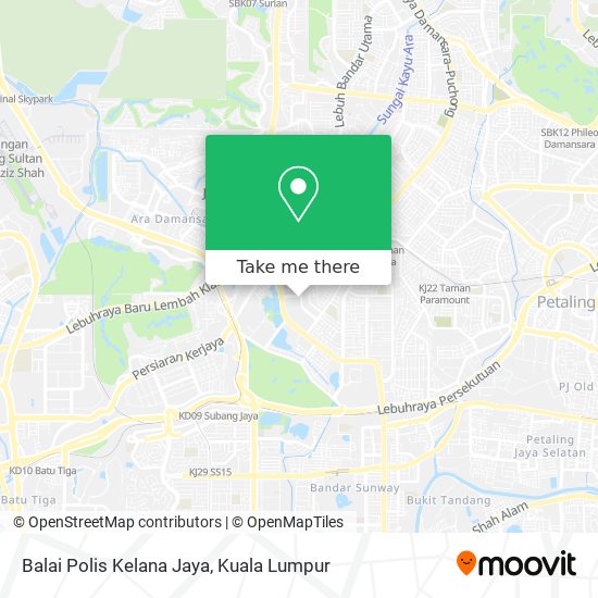 Balai Polis Kelana Jaya map