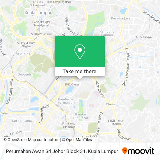 Perurnahan Awan Sri Johor Block 31 map