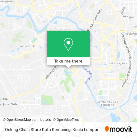 Onking Chain Store Kota Kemuning map