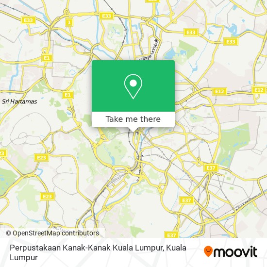 Peta Perpustakaan Kanak-Kanak Kuala Lumpur