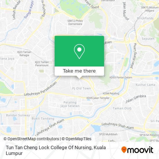 Tun Tan Cheng Lock College Of Nursing map