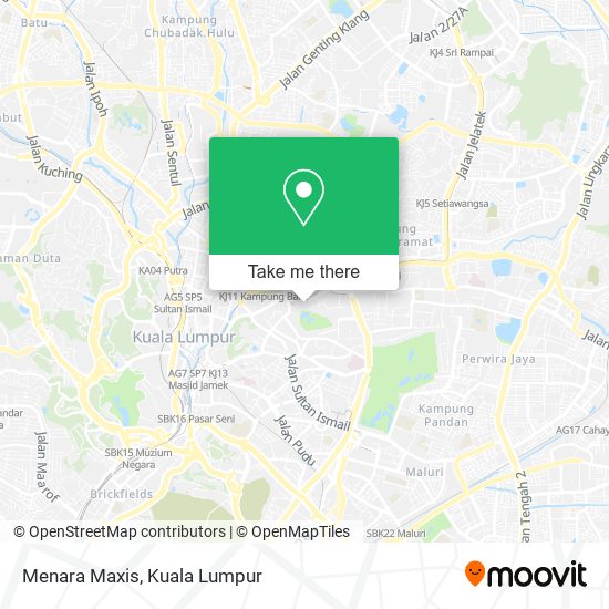 Menara Maxis map