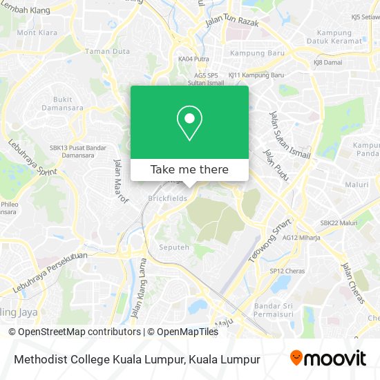 Peta Methodist College Kuala Lumpur