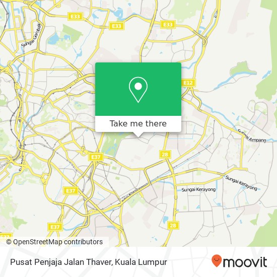 Peta Pusat Penjaja Jalan Thaver
