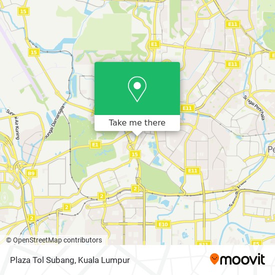 Peta Plaza Tol Subang