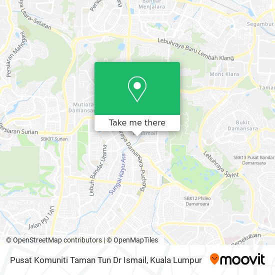 Peta Pusat Komuniti Taman Tun Dr Ismail