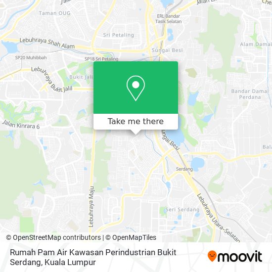 Peta Rumah Pam Air Kawasan Perindustrian Bukit Serdang