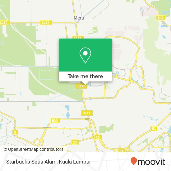 Starbucks Setia Alam map
