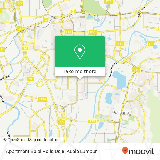 Apartment Balai Polis Usj8 map