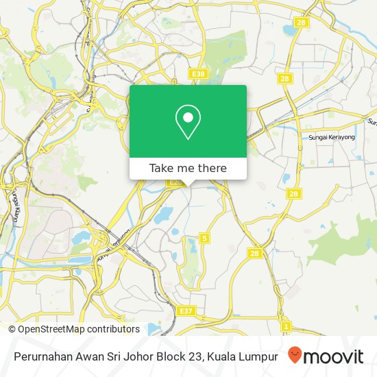 Perurnahan Awan Sri Johor Block 23 map