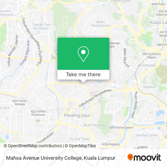 Mahsa Avenue University College map