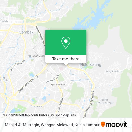 Masjid Al-Muttaqin, Wangsa Melawati map