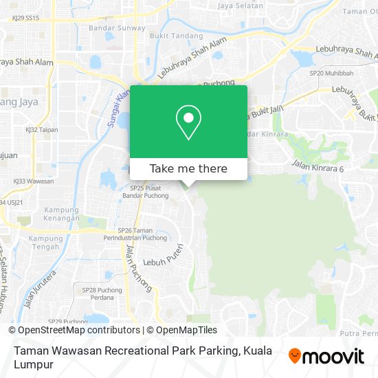 Peta Taman Wawasan Recreational Park Parking