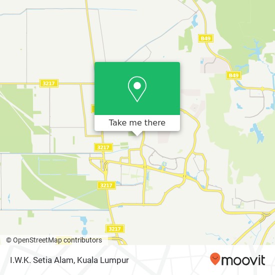 I.W.K. Setia Alam map