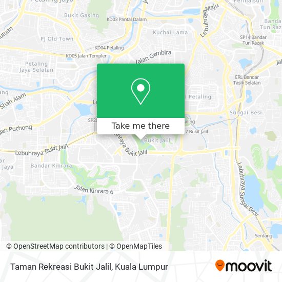 Peta Taman Rekreasi Bukit Jalil