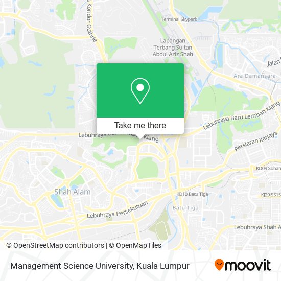 Management Science University map