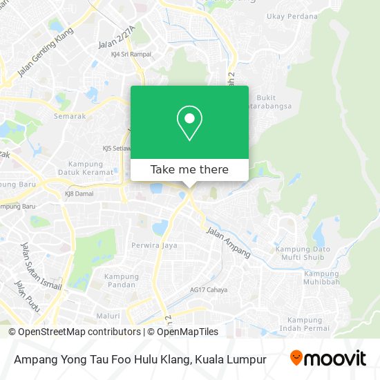 Ampang Yong Tau Foo Hulu Klang map