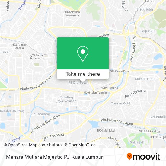 Menara Mutiara Majestic PJ map