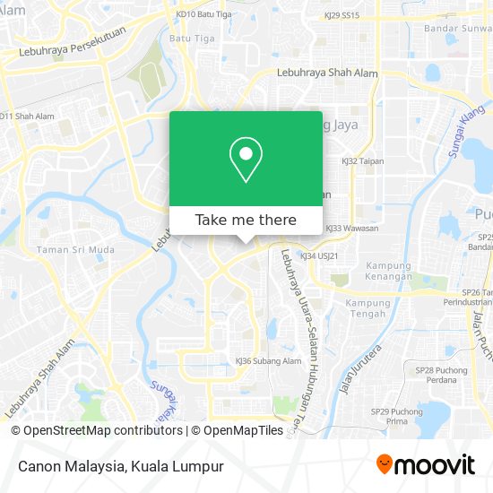 Canon Malaysia map