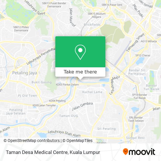 Peta Taman Desa Medical Centre