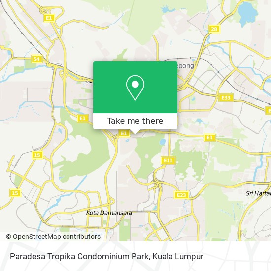 Paradesa Tropika Condominium Park map