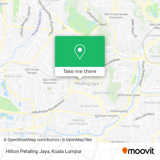 Hilton Petaling Jaya map