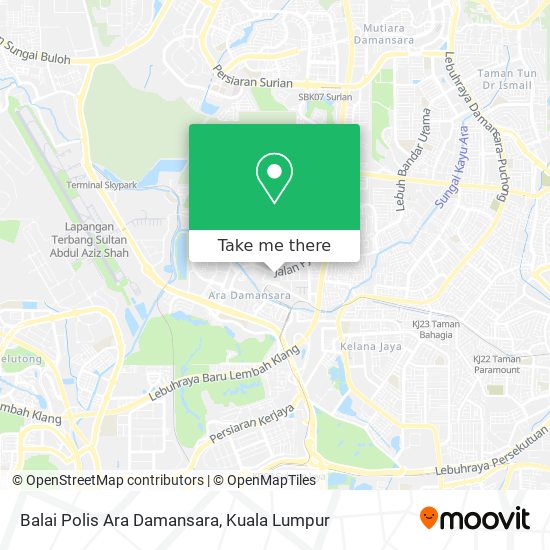 Balai Polis Ara Damansara map