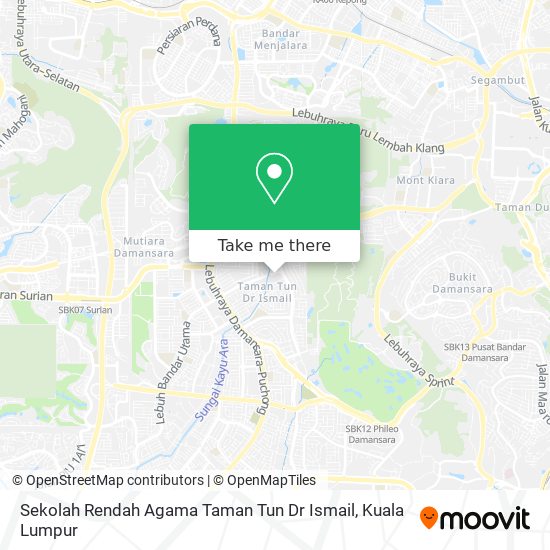 Sekolah Rendah Agama Taman Tun Dr Ismail map