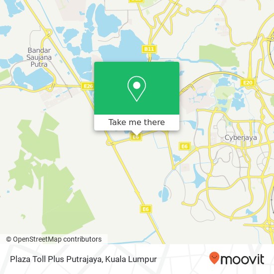 Plaza Toll Plus Putrajaya map