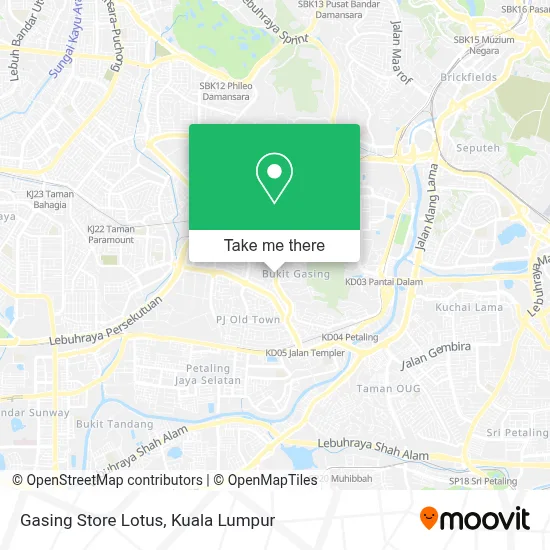 Gasing Store Lotus map