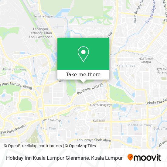 Holiday Inn Kuala Lumpur Glenmarie map