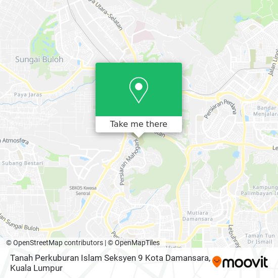 Peta Tanah Perkuburan Islam Seksyen 9 Kota Damansara