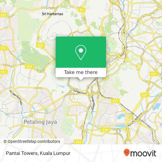 Pantai Towers map