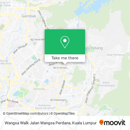 Peta Wangsa Walk Jalan Wangsa Perdana