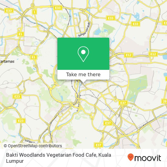 Bakti Woodlands Vegetarian Food Cafe map