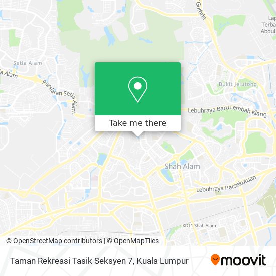 Peta Taman Rekreasi Tasik Seksyen 7