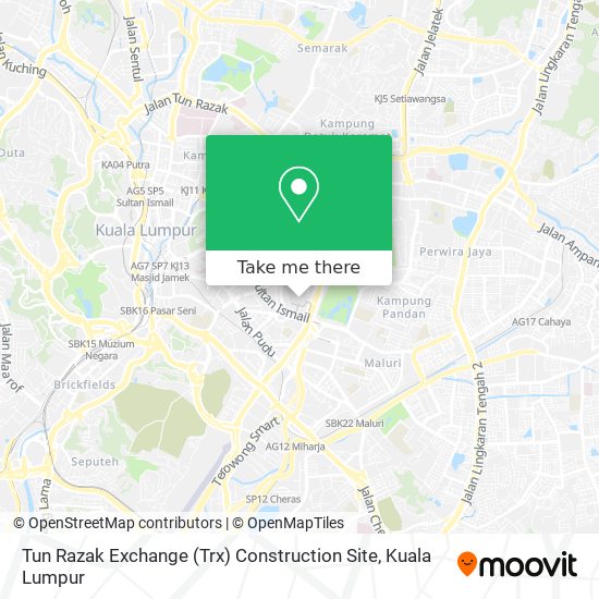 Peta Tun Razak Exchange (Trx) Construction Site