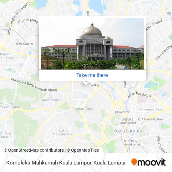 Peta Kompleks Mahkamah Kuala Lumpur