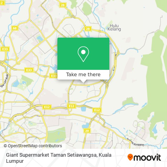 Giant Supermarket Taman Setiawangsa map